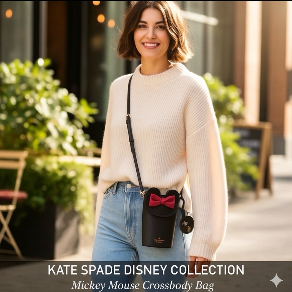 Kate Spade x Disney Minnie Mouse Bag with Red Bow Crossbody New with Tag